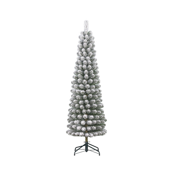 Green Charlton Pillar Christmas Tree (215cm)