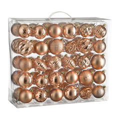 Unbreakable Tree Decoration Set - Peach (7cm, 60 Pieces)