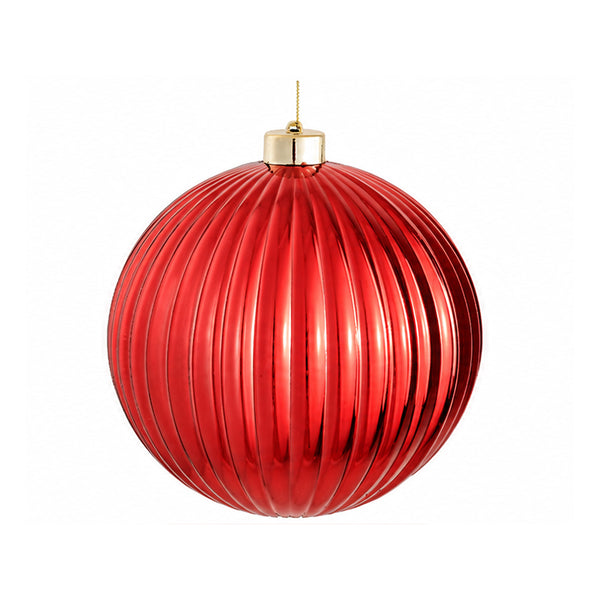 Bauble unbreakable red 3 assorted - d15cm