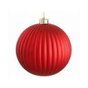 Bauble unbreakable red 3 assorted - d15cm
