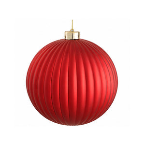 Bauble unbreakable red 3 assorted - d15cm