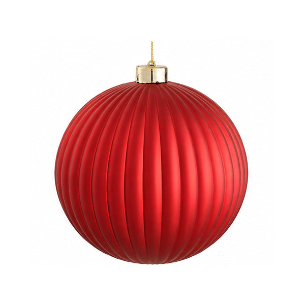 Bauble unbreakable red 3 assorted - d20cm