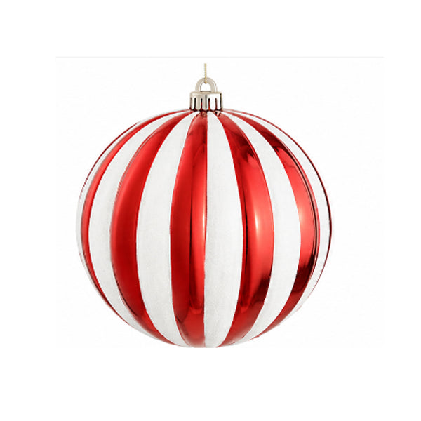 Bauble unbreakable red 3 assorted - d20cm