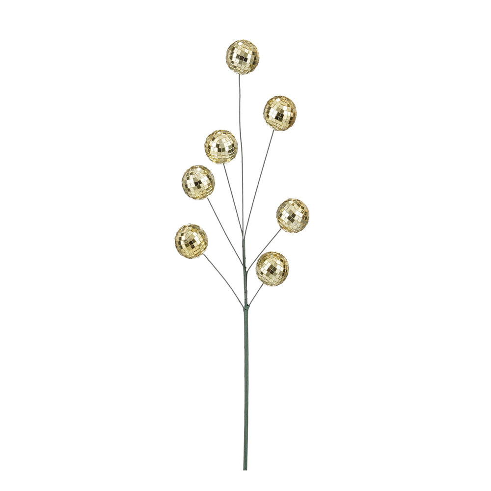 Champagne Mirror Balls Branch (60cm)