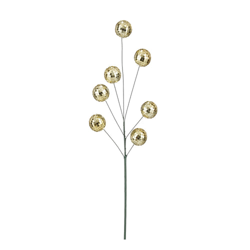 Champagne Mirror Balls Branch (60cm)