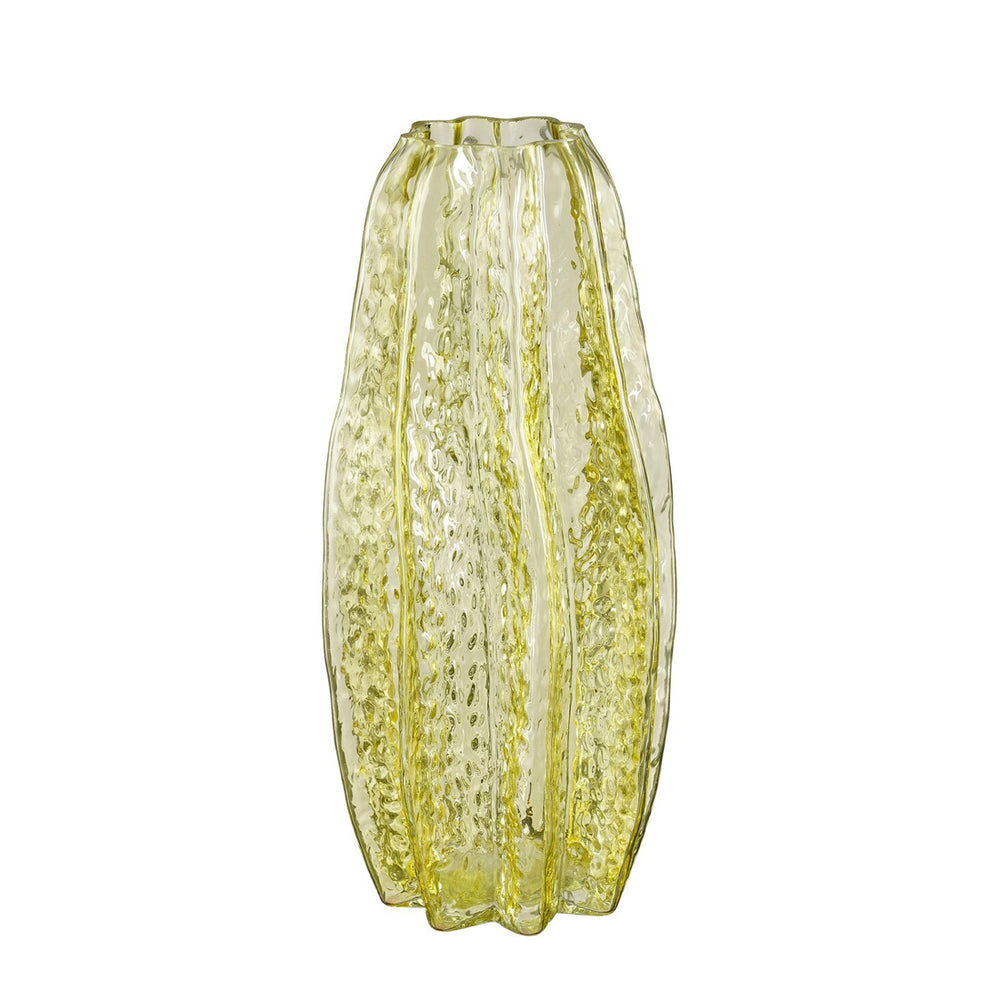 Yellow Sasja Glass Vase (28.5 cm)