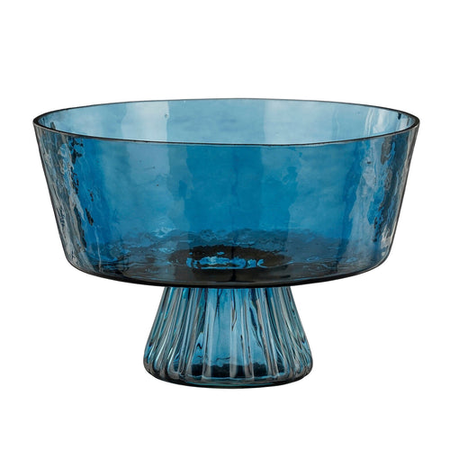 Dark Blue Yully Glass Vase (16 cm)