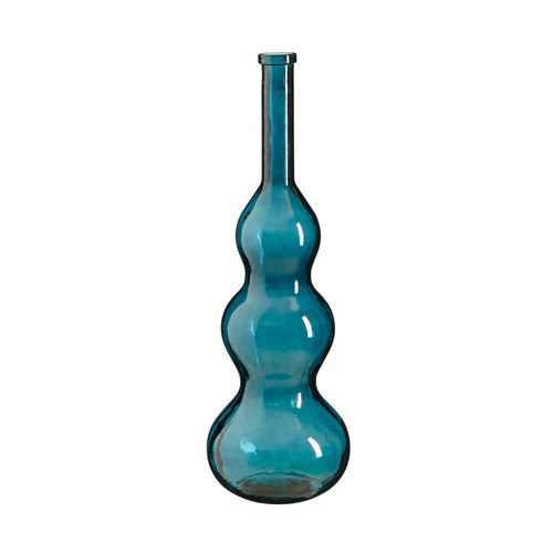 Benito Blue Recycled Glass Floor Vase (100 cm)