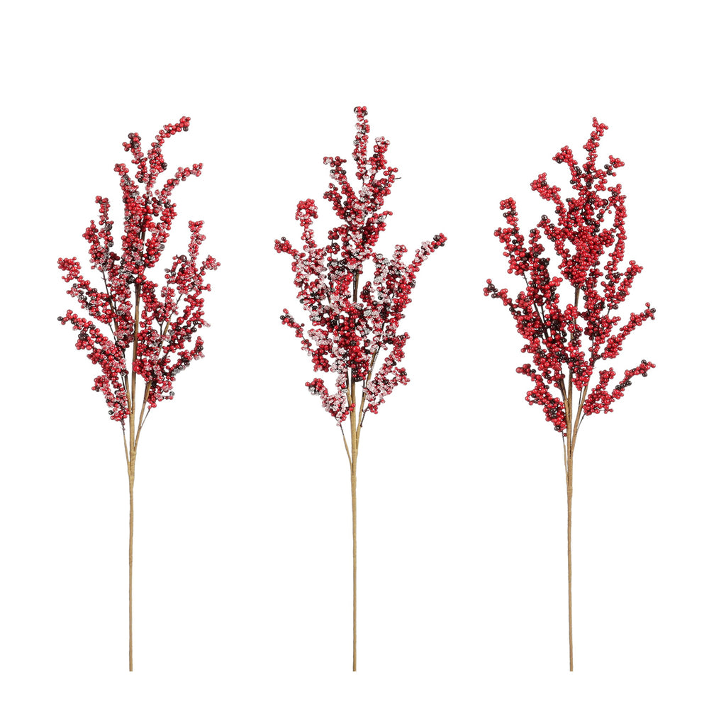 Red Berry Spray (92cm) Each At