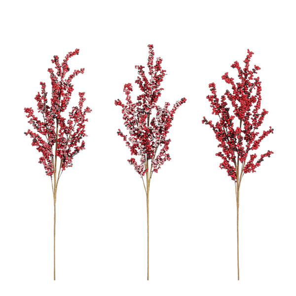 Red Berry Spray (92cm) Each At