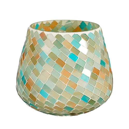 Mosaic Blue Tealight Holder (13 cm)