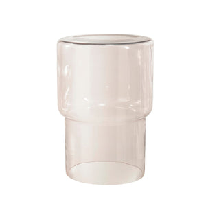 Ciska Ribbed Glass Side Table (44.5 cm)