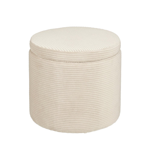 Storage pouffe off white h40.5xd42cm