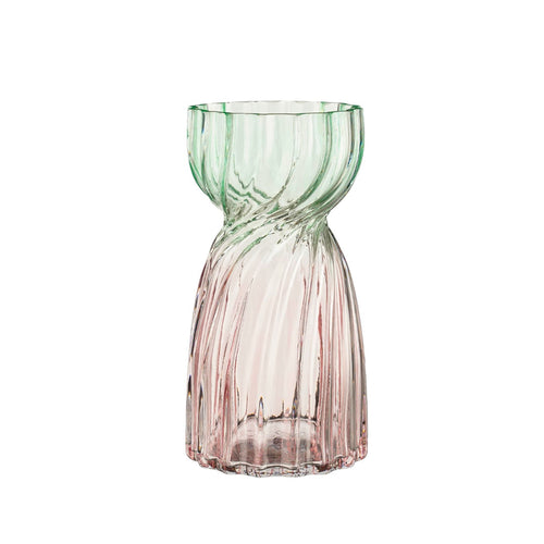 Alison Fluted Pink Glass Vase (25 cm)