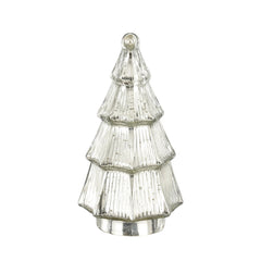 Silver Glass Tree Decoration (19cm)
