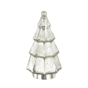 Silver Glass Tree Decoration (19cm)