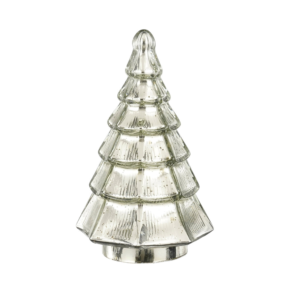 Silver Glass Tree Decoration (25cm)