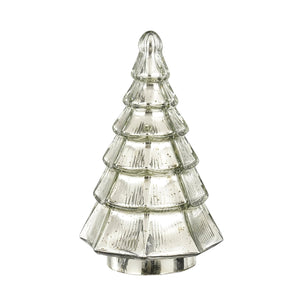 Silver Glass Tree Decoration (25cm)