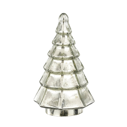 Silver Glass Tree Decoration (25cm)