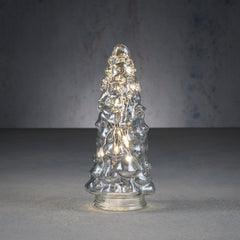 Glass Tree 10 LED Battery Operated With Timer (21.5cm)