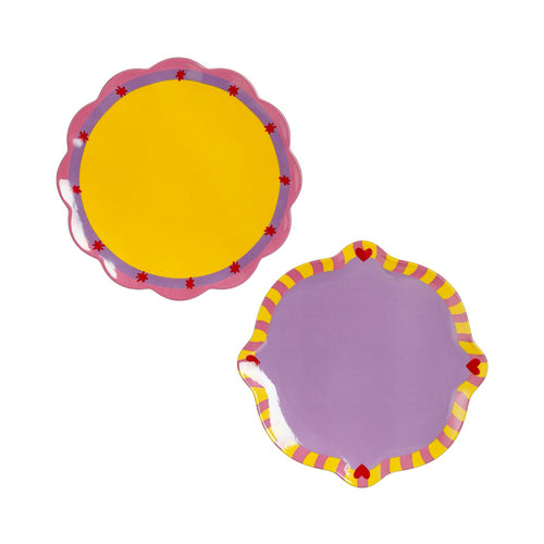 Yellow Purple Dinner Plate Pack of 4 (26cm)