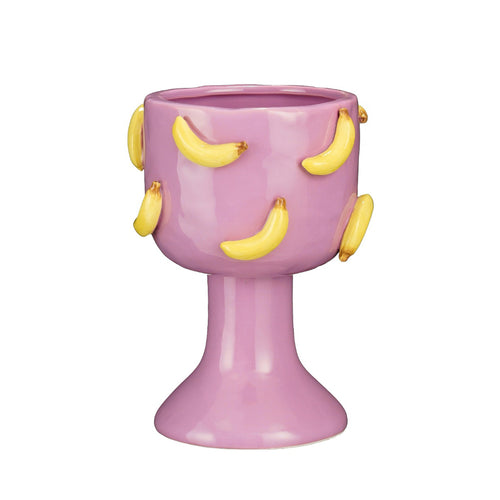 Banana Purple Pot On Foot (22 cm)