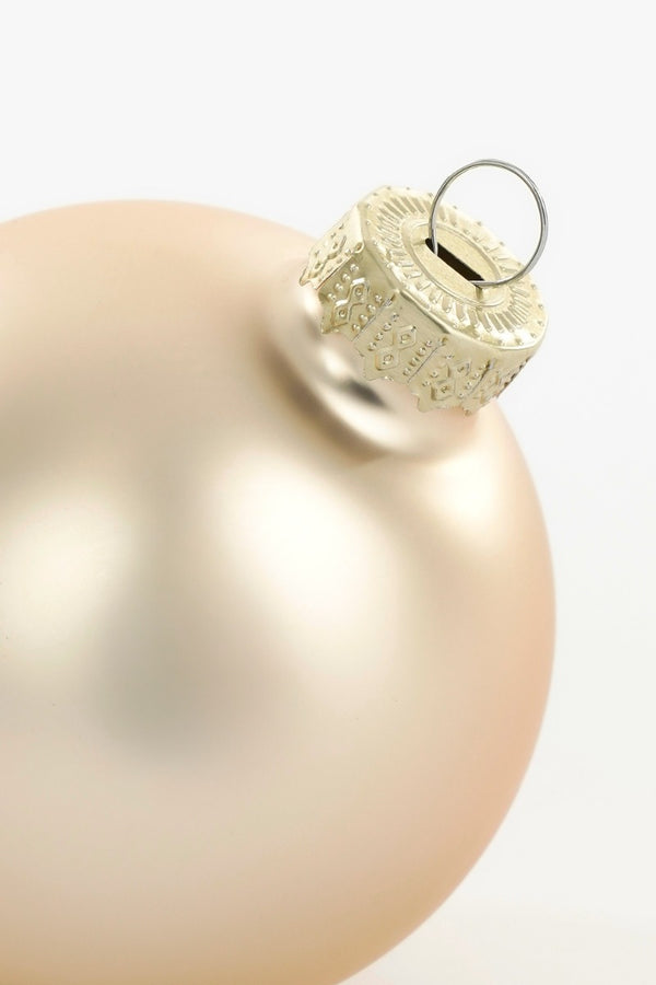Glass Bauble Set - Cream (7cm, 26 Pieces)