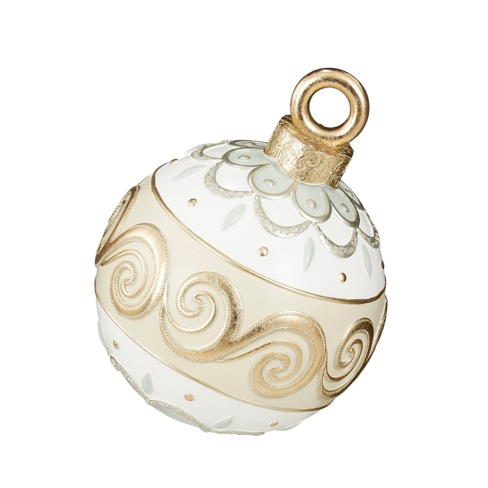 White Christmas Bauble Decoration (29.5 x 30.5 x 34cm)