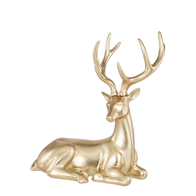Decoration deer champagne - l23xw34xh40cm