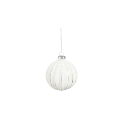White Glass Bauble (8cm)