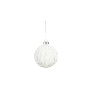 White Glass Bauble (8cm)