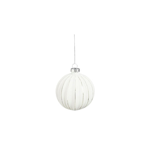 White Glass Bauble (8cm)