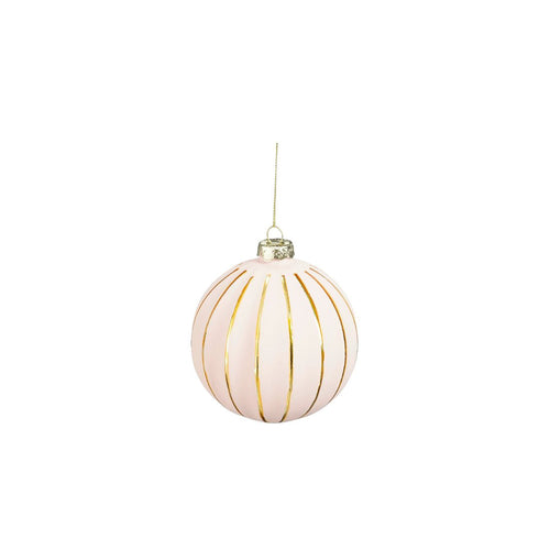 Pink Glass Bauble (10cm)