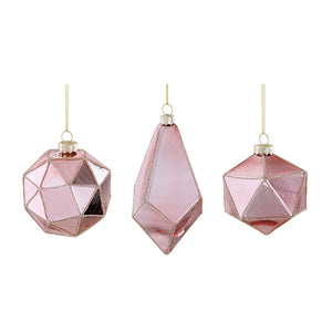 Pink Ornament Ball Drop (H12 x D8cm)