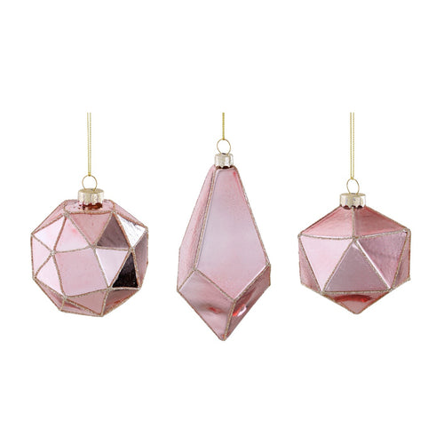 Pink Ornament Ball Drop (H12 x D8cm)