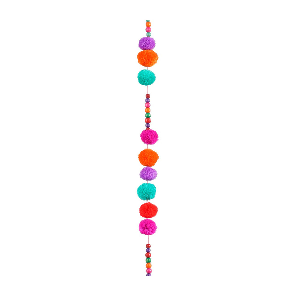 Mixed Colours Pom Pon Garland (180cm)