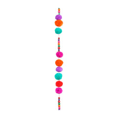 Mixed Colours Pom Pon Garland (180cm)