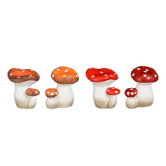 Red Orange Mushroom Display Each At (6.5cm)