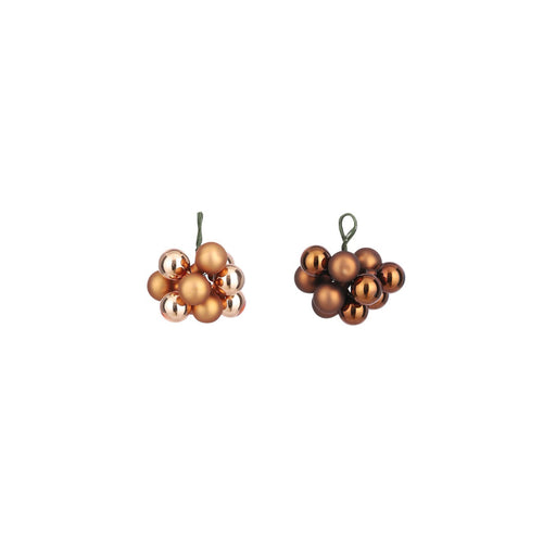 Mini Glass Bauble - Copper/Brown (2cm)