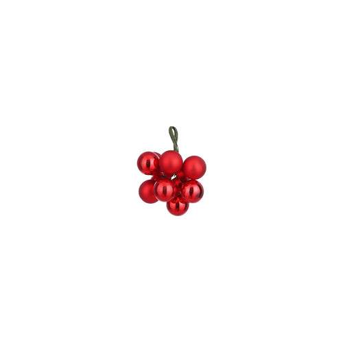 Mini Glass Bauble - Red (2cm)