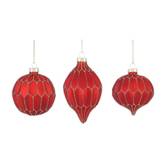 Red Glass Bauble (8cm)
