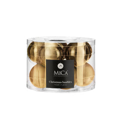 Glass Bauble Set - Gold (6cm, 10 Pieces)