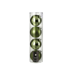 Glass Bauble Set - Green (10cm, 4 Pieces)