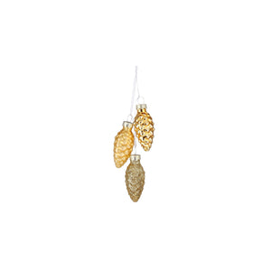 Gold Pine Cone Display Ornament (15cm)