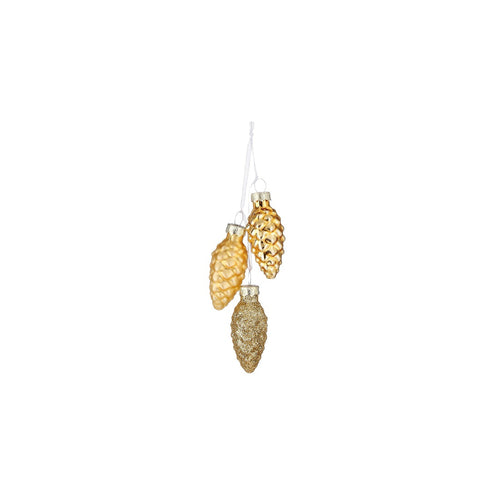 Gold Pine Cone Display Ornament (15cm)