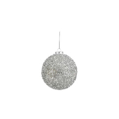 Unbreakable Silver Bauble (10cm)
