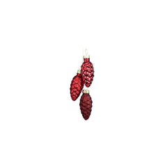 Red Pine Cone Display Ornament (6cm)