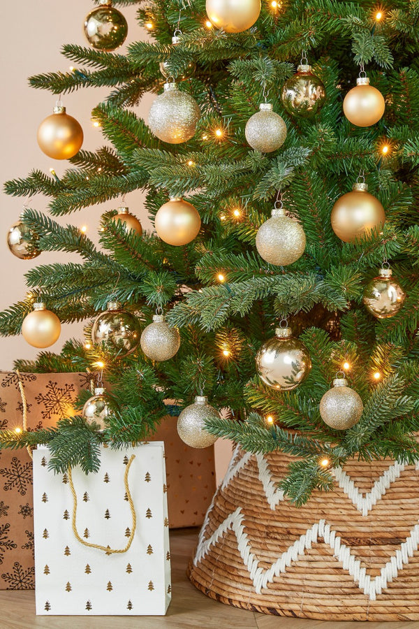 Glass Bauble Set - Champagne (7cm, 42 Pieces)