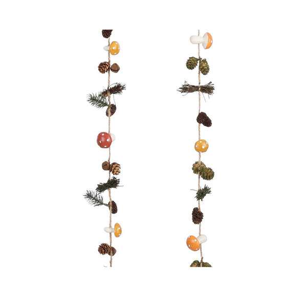 Garland mushroom yellow red L120xH6cm each at