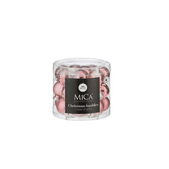 Mini Glass Bauble Set - Pink (2.5cm, 24 Pieces)